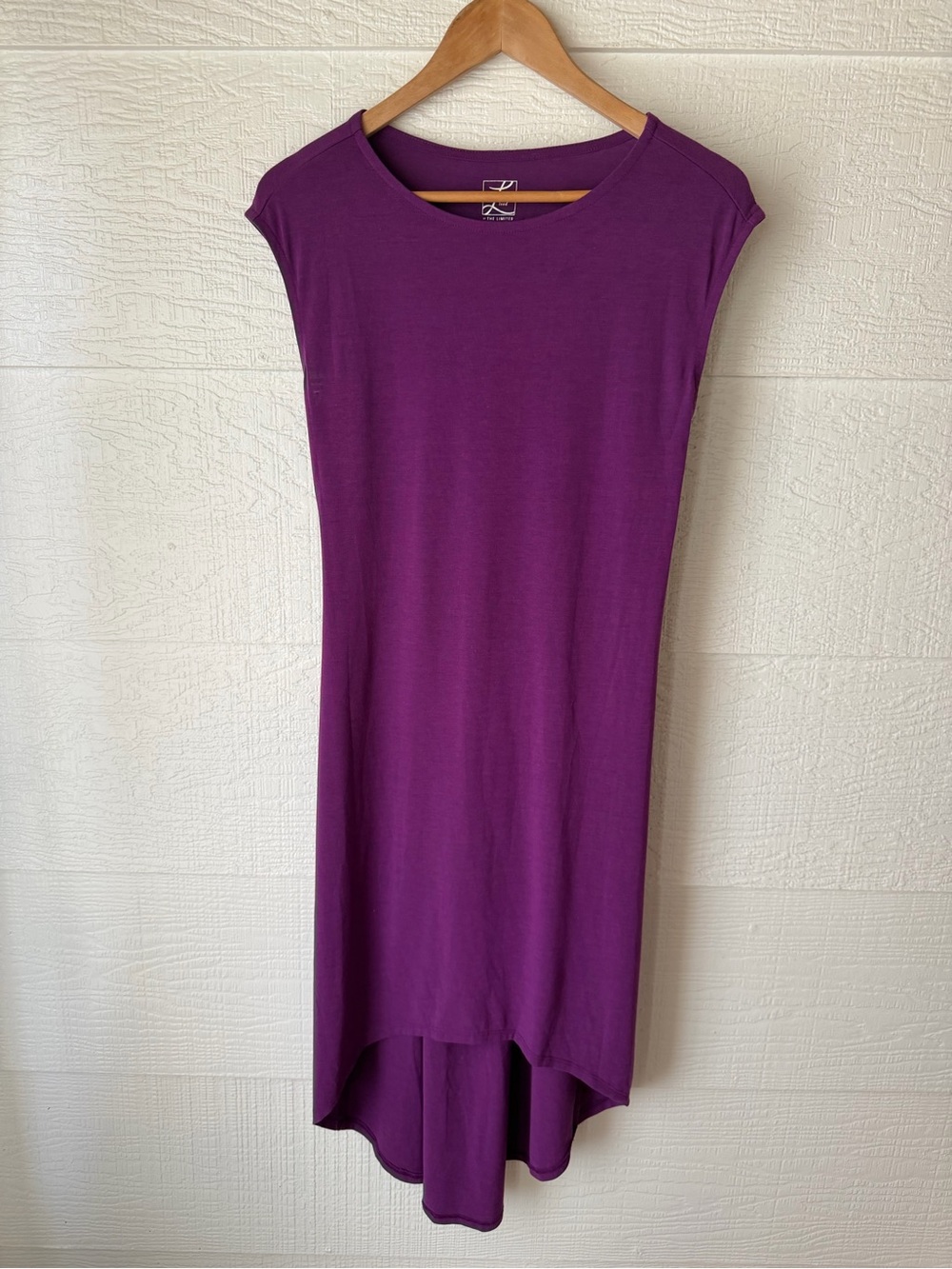 The Limited L Live Love Lead Purple High-Low Tie Back Dress Small